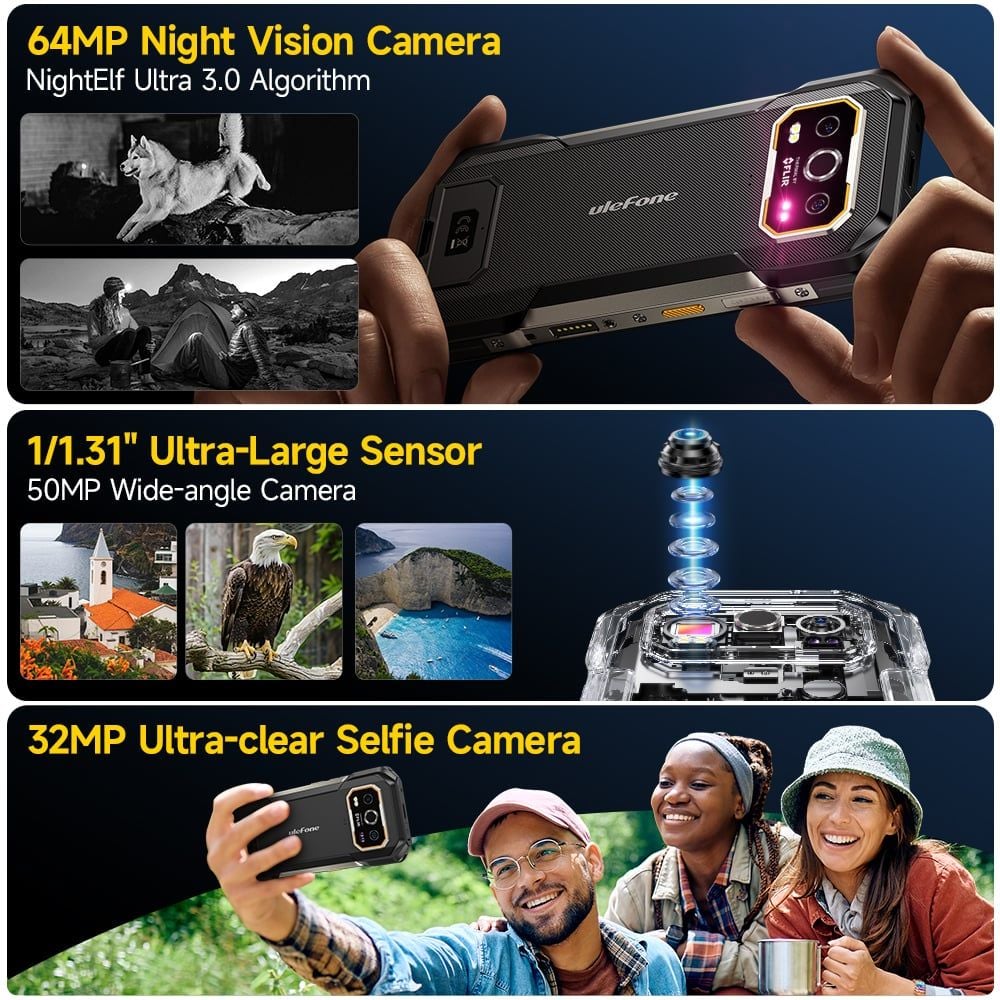  Ulefone Armor 27T Pro+ 5G | 24GB+256GB, 10600mAh, 50MP+64MP Night Camera 6.78