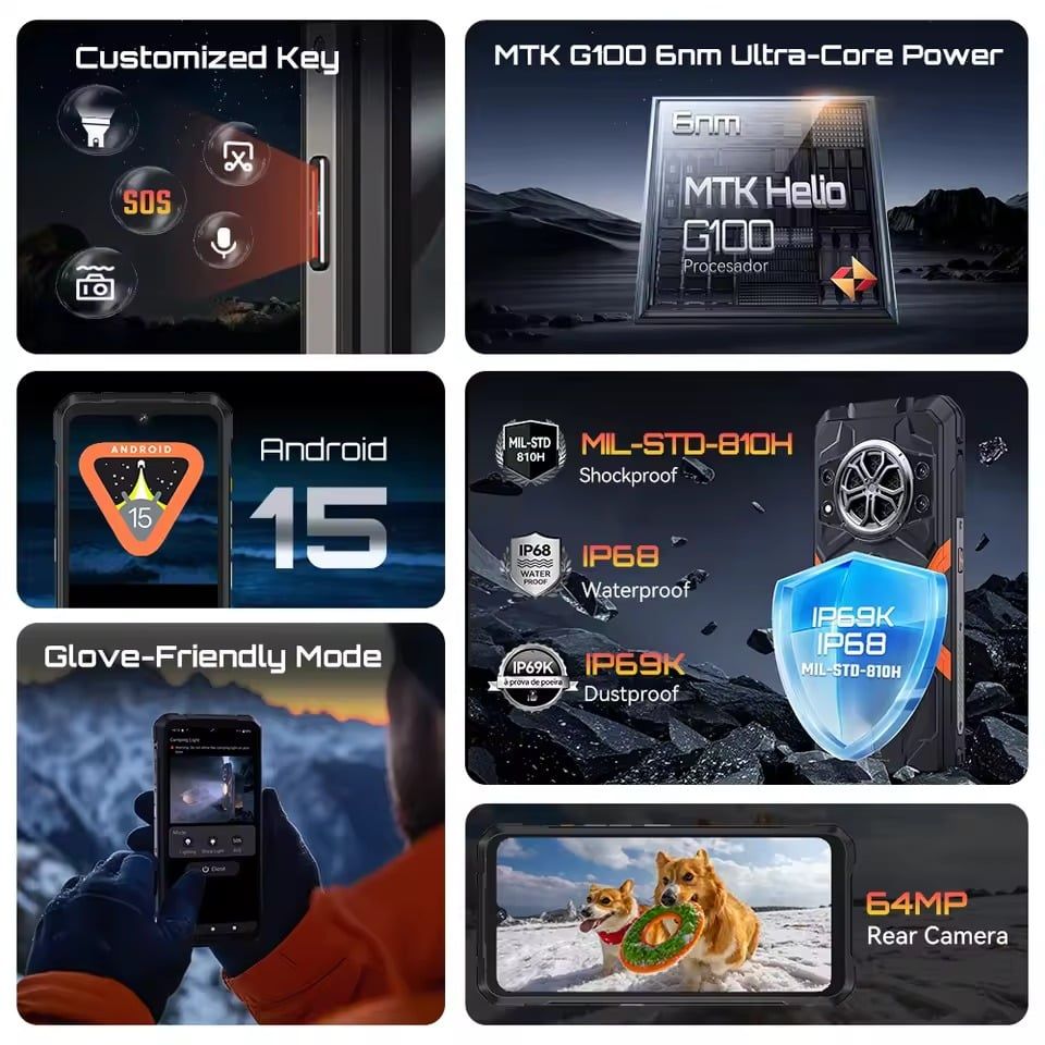  Cubot kingkong power 5 | 16GB RAM (6+10), 128GB ROM, MTK G100, 6.88