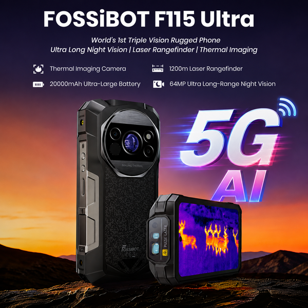  FOSSiBOT F115 Ultra 5G AI | 36 (12+24) 256GB ROM, Dimensity 7100 5G octa-core, 6.78-inch FHD+, 64MP, Android 16, NFC 