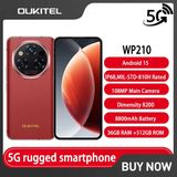  OUKITEL WP210 5G, Dimensity 8200, RAM 36GB + ROM 512GB, Pin 8800mAh 45W, 6.7” FHD+ 120Hz, Camera 108MP, Android 15, WiFi 6, NFC. 