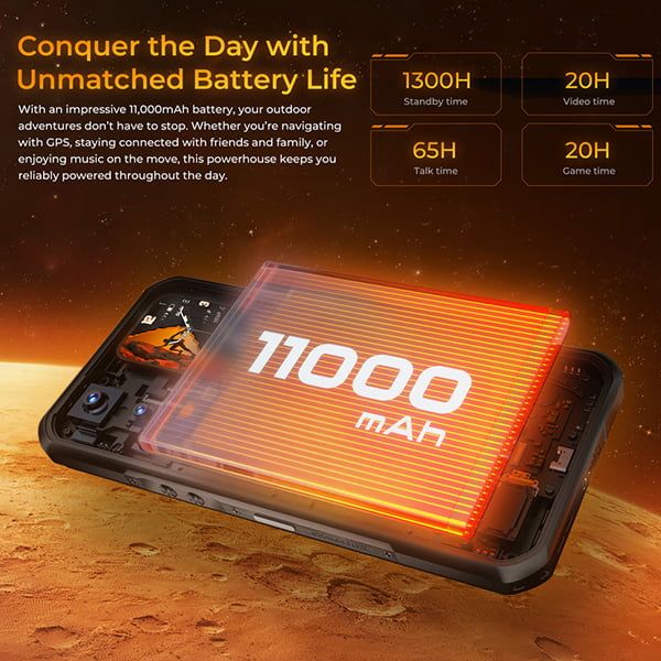  OUKITEL WP66 5G | 36(12+24)+512GB, 6.6'' FHD+, 11,000mAh, 108MP,Android 16, NFC. 
