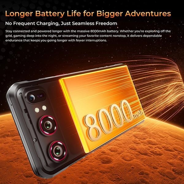  OUKITEL WP68 Air 5G | Dimensity 7025, 36GB RAM + 512GB, 11.9mm Ultra-Slim, 8000mAh Silicon-Carbon Battery, 64MP Camera Android 16, NFC. 