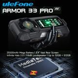  Ulefone Armor 33 Pro 5G – Dimensity 7300X | RAM 32(16+16) + 512GB | Pin 25500mAh | Màn Hình Kép 3.4