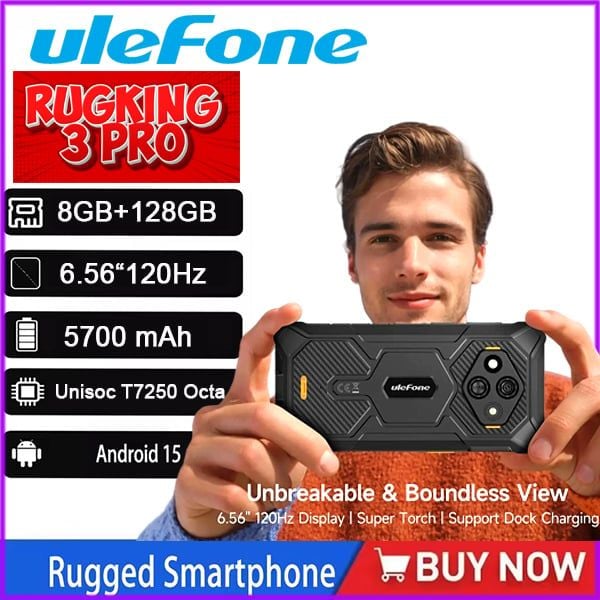  Ulefone Rugking 3 Pro | 8+128GB Rom, Unisoc T7250, MH 6,56
