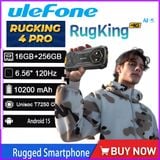 Ulefone Rugking 4 Pro | 16GB+256GB, 48MP Camera, 10200mAh, 6.56 inch 120Hz, Android 15, NFC, Unisoc T7250 Octa Core. 