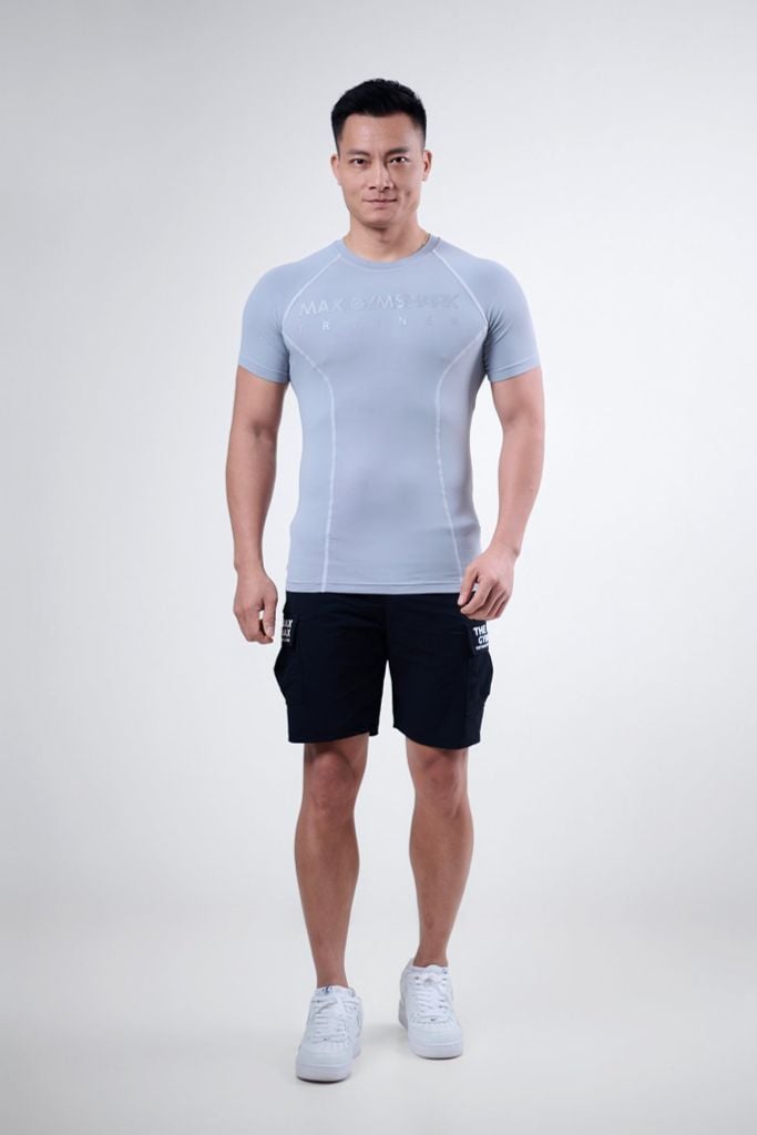 Áo cộc tay body dải chỉ khác màu MAX GYMSHARK TRAINER 2026 G02241