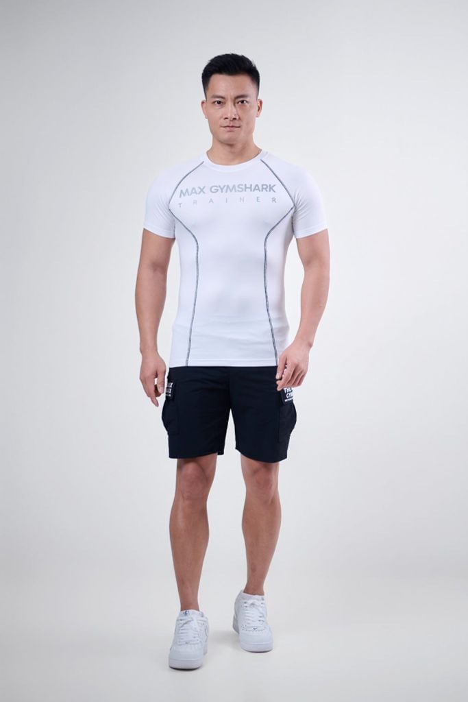 Áo cộc tay body dải chỉ khác màu MAX GYMSHARK TRAINER 2026 G02241
