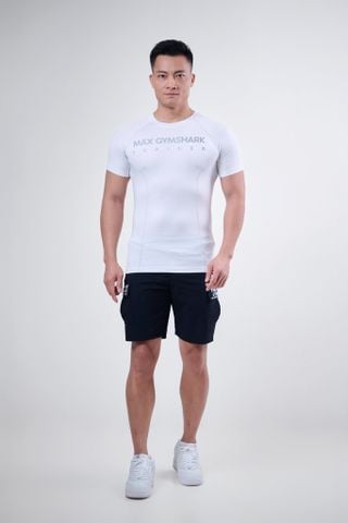 Áo cộc tay body dải chỉ đồng màu MAX GYMSHARK TRAINER