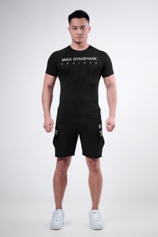 Áo cộc tay body dải chỉ đồng màu MAX GYMSHARK TRAINER G02243