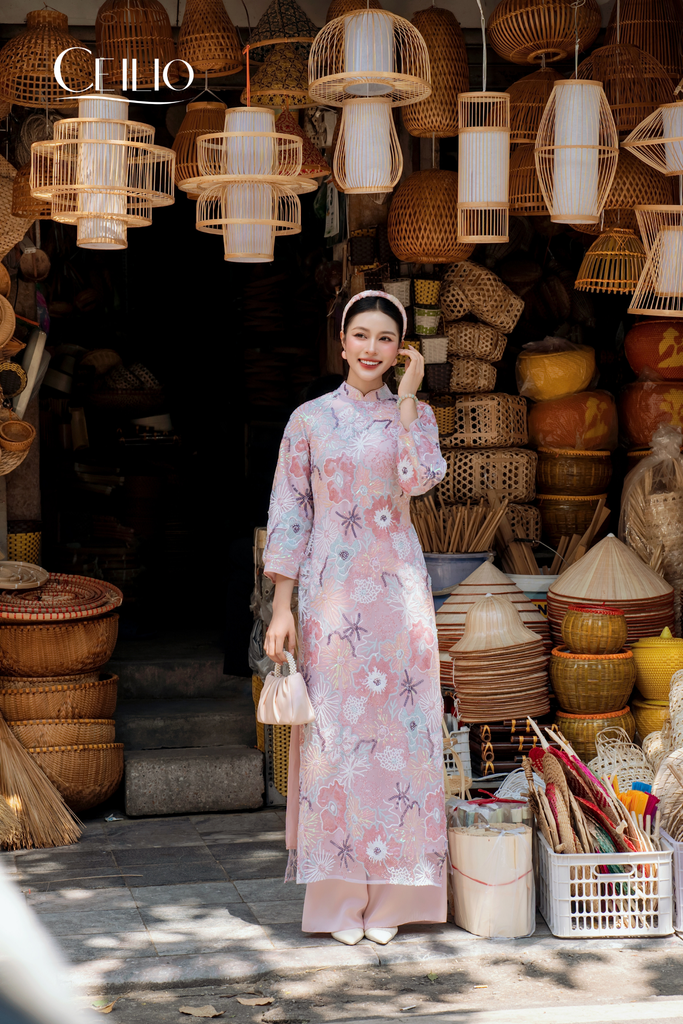 AD551 Áo Dài Kim Sa