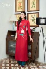 Áo dài đỏ AD562