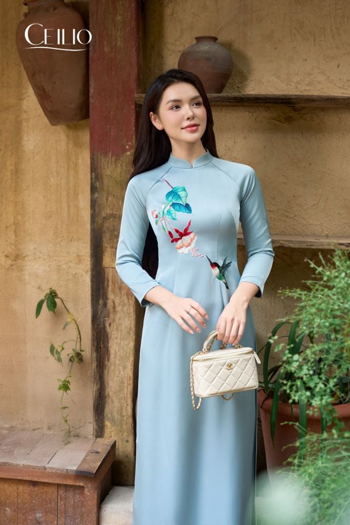 Áo dài Hoa đăng AD521