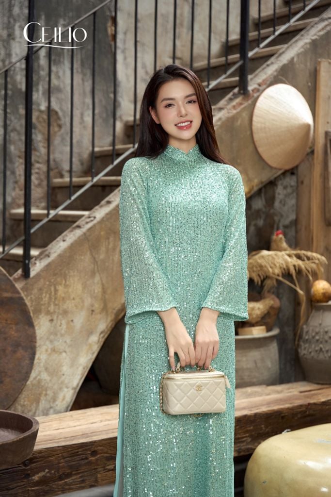 Áo dài kim sa AD539