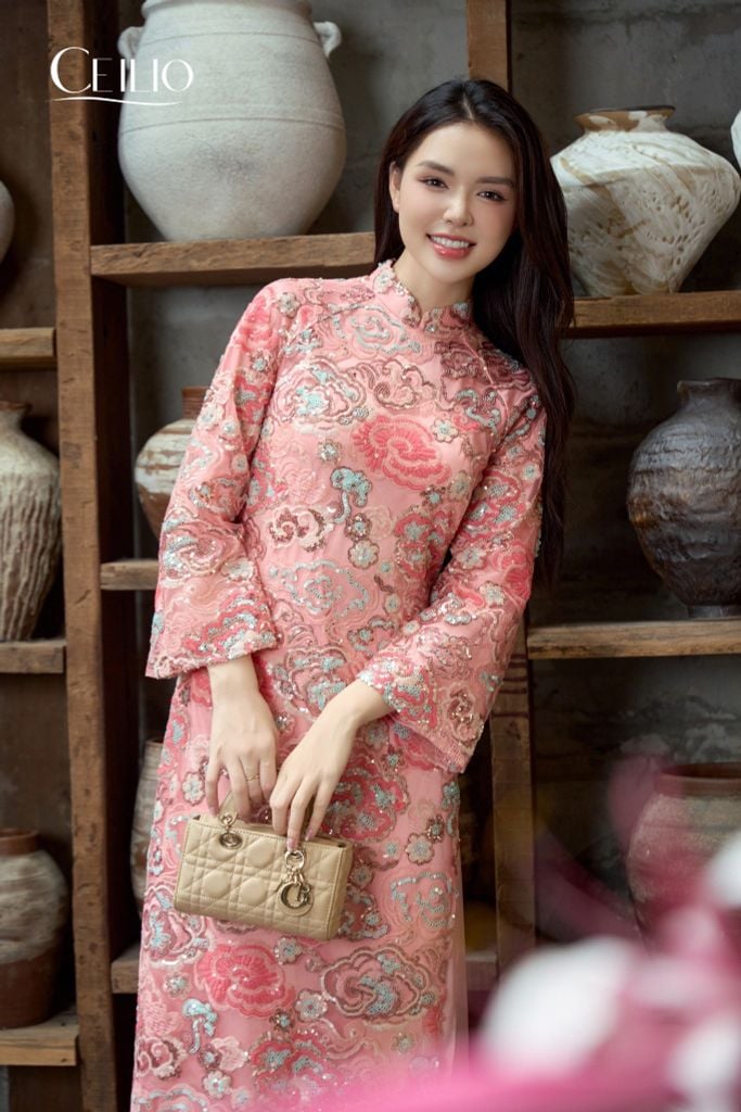 Áo dài kim sa AD536