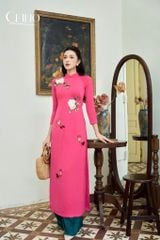 AD563 Áo Dài Hoa Mẫu Đơn