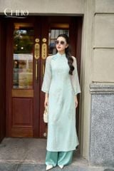 AD561 Áo dài cách tân tơ thêu