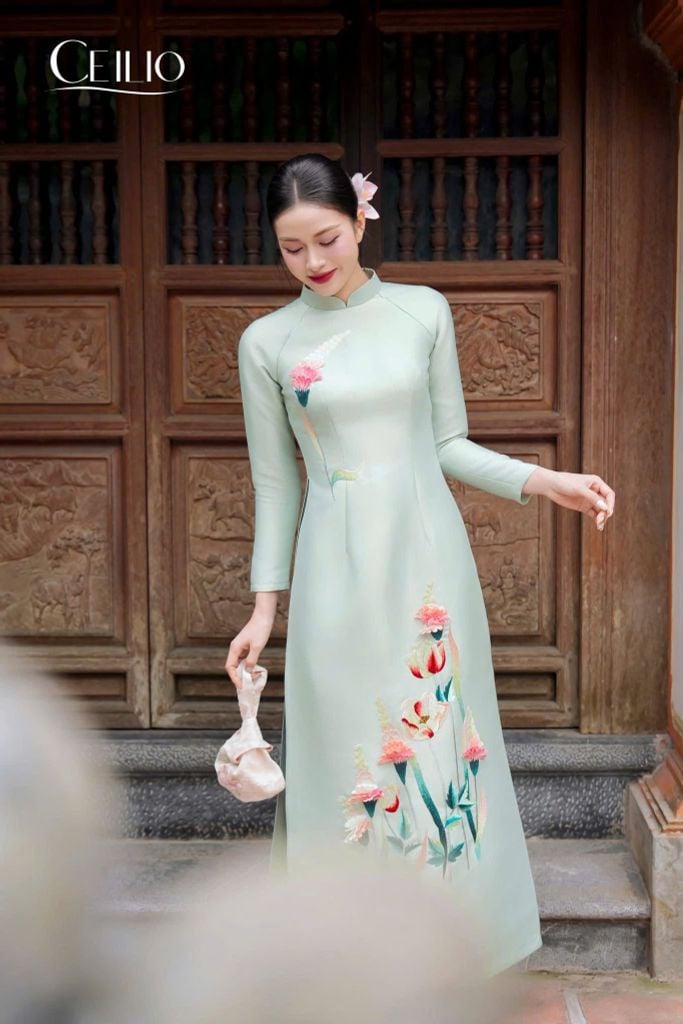 AD576 Áo Dài Tafta