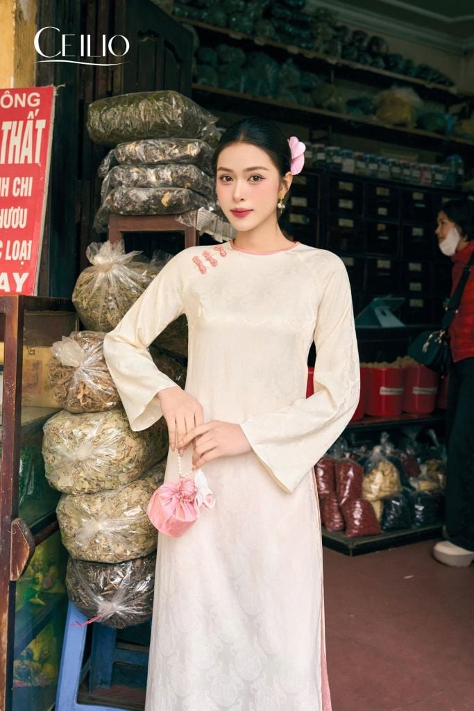 Áo dài lụa 1 lớp AD626