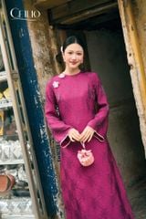 Áo dài tơ 1 lớp AD621