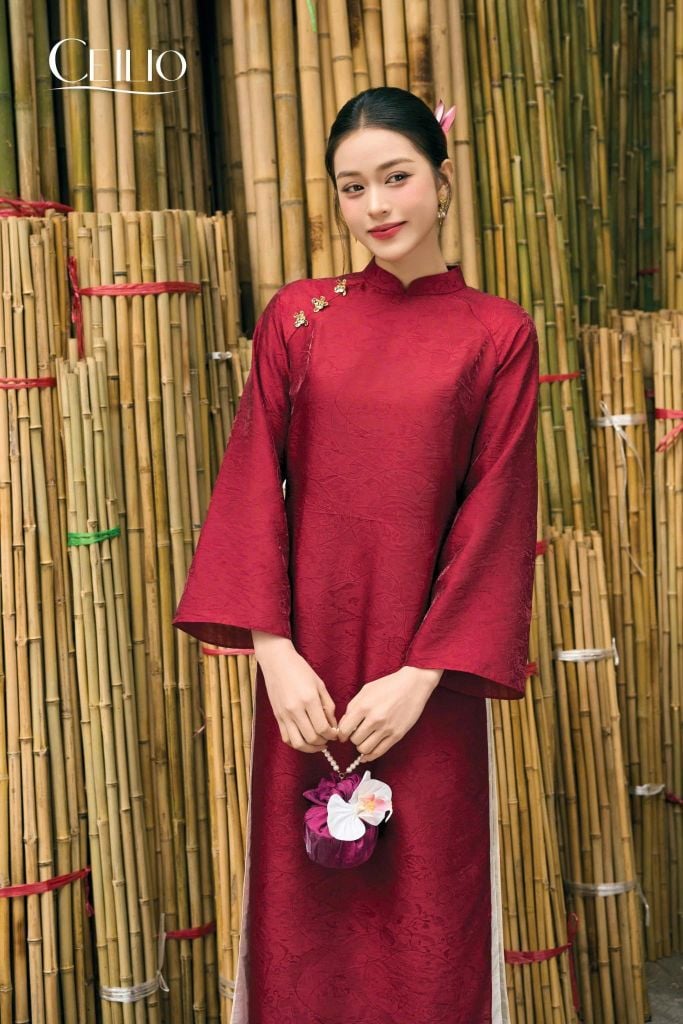 Áo dài lụa 2 lớp AD616