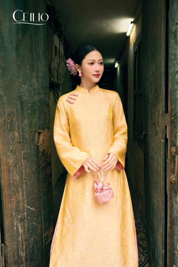 Áo dài lụa 2 lớp AD615