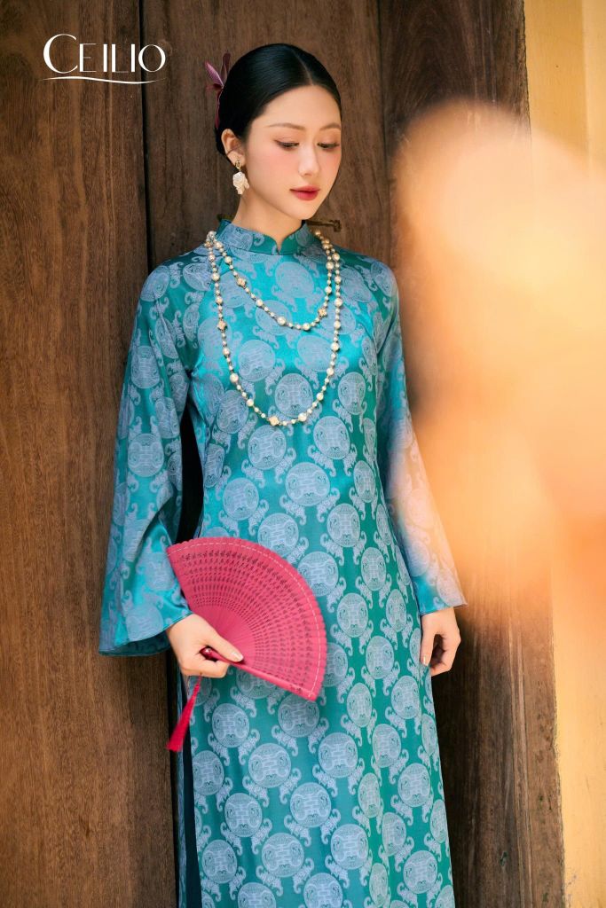 Áo dài lụa 1 lớp AD608