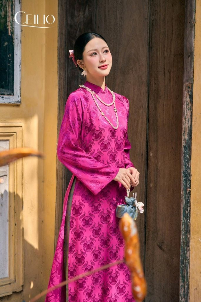Áo dài lụa 1 lớp AD602