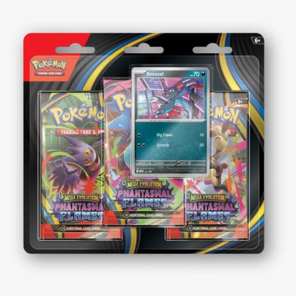 Pokemon TCG: Mega Evolution - Phantasmal Flames Blister 3-Pack