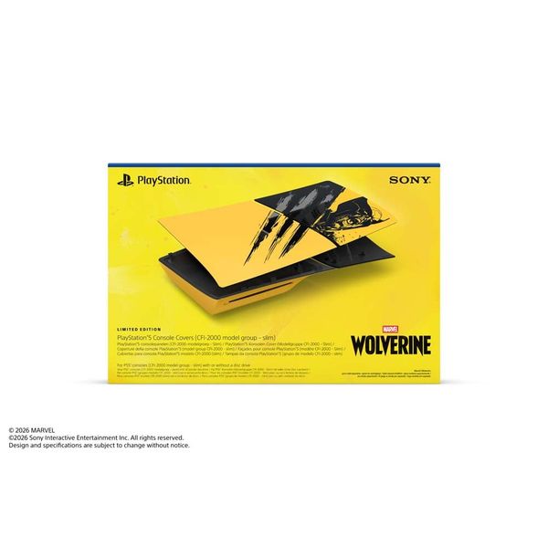 PS5® Console Covers (model group - slim) - Marvel’s Wolverine Battle Yellow Limited Edition