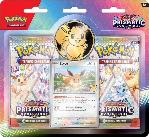 Pokémon TCG: Scarlet & Violet Prismatic Evolutions (SV8.5) — Eevee 2-Pack Blister