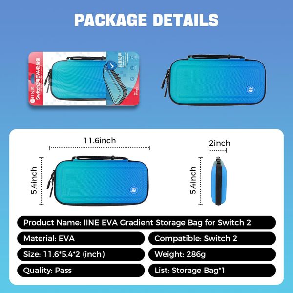 IINE EVA Gradient Storage Bag cho Nintendo Switch 2 - L1067