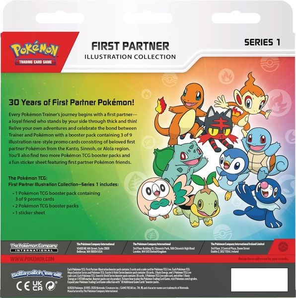 Thẻ bài TCG Pokemon First Partner Illustration Collection - Series 1