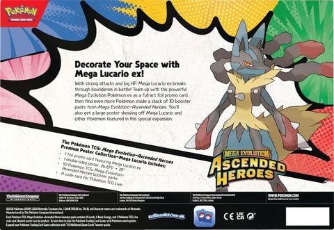 Pokemon TCG: Mega Evolution Ascended Heroes - Premium Poster Collection - Mega Lucario