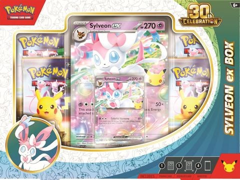 Thẻ bài Pokémon TCG: 30th Celebration Sylveon ex Box