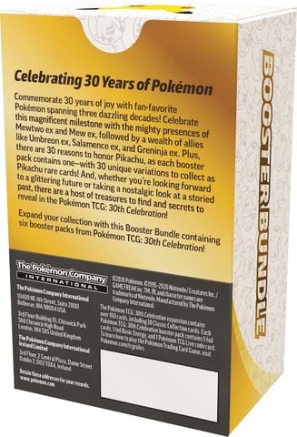 Thẻ bài Pokémon TCG: 30th Celebration Booster Bundle - English