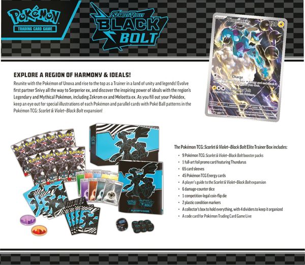 Pokémon TCG: Scarlet & Violet – Black Bolt Elite Trainer Box
