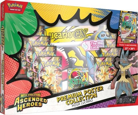 Pokemon TCG: Mega Evolution Ascended Heroes - Premium Poster Collection - Mega Lucario