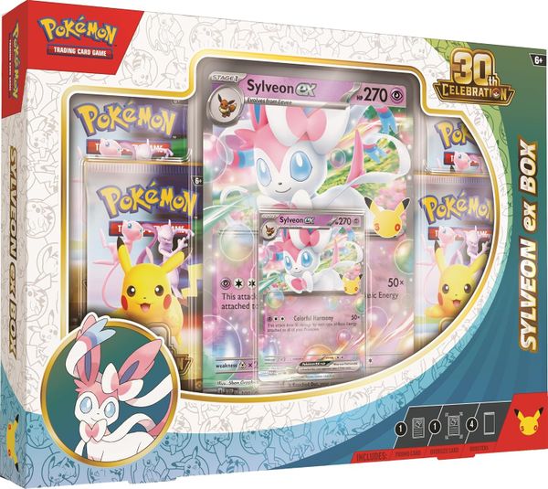 Thẻ bài Pokémon TCG: 30th Celebration Sylveon ex Box
