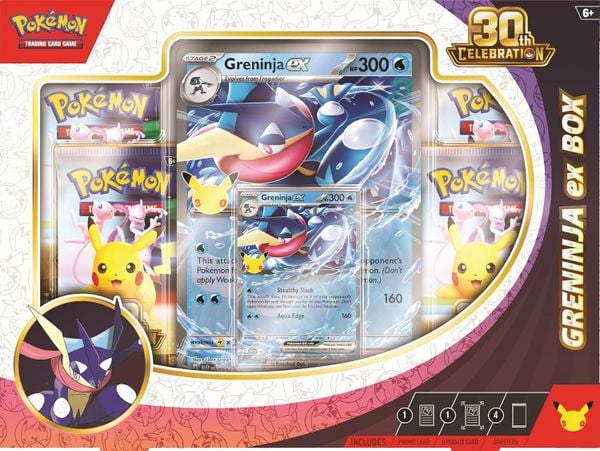 Thẻ bài Pokémon TCG: 30th Celebration Greninja ex Box