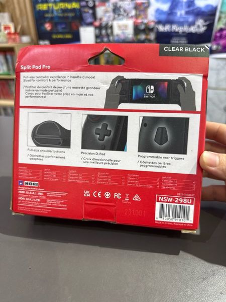 Nintendo Switch Split Pad Pro Clear Black