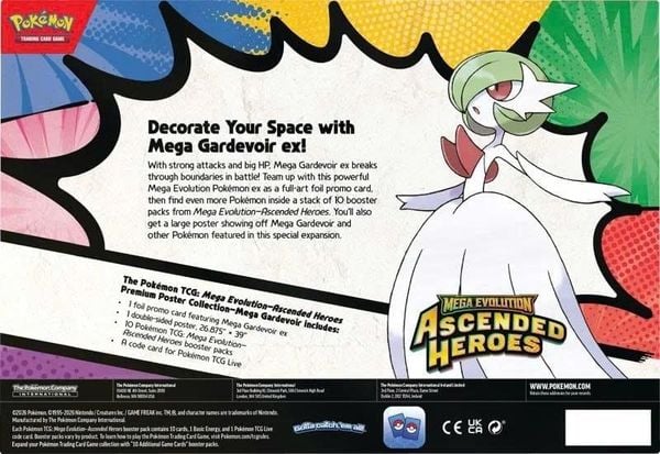 Pokémon TCG: Mega Evolution - Ascended Heroes Mega Gardevoir Poster Premium Collection Box