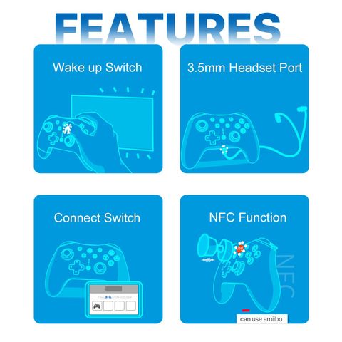 IINE Doraemon Nintendo Switch Controller L528