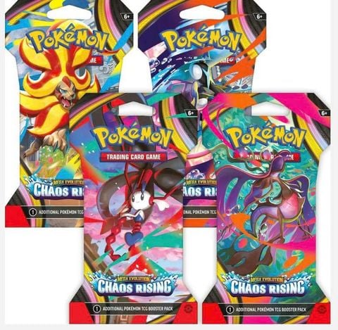 Thẻ bài Pokémon TCG: Mega Evolution Chaos Rising ME04 - Sleeved Booster Pack