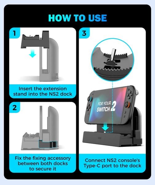 IINE Dock Chuyển đổi đa năng Nintendo Switch 2 L1216