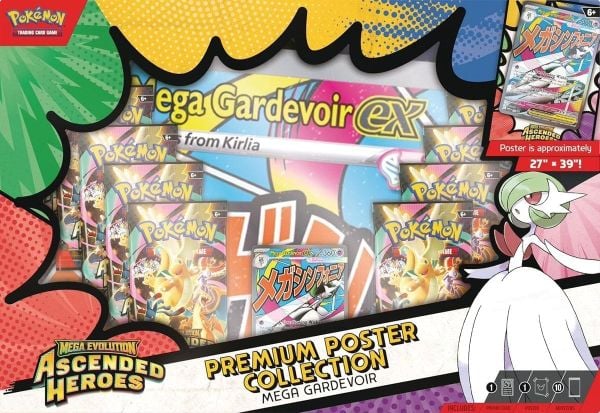 Pokémon TCG: Mega Evolution - Ascended Heroes Mega Gardevoir Poster Premium Collection Box