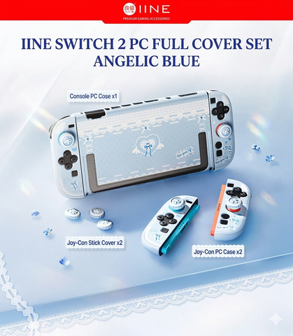 IINE Protective Case Light Blue Theme cho Switch 2 - L1263