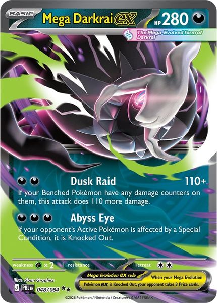 Thẻ bài Pokémon TCG: Mega Evolution Pitch Black ME05 - Sleeved Pack