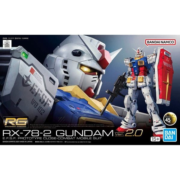 Mô hình RG 1/144 RX-78-2 Gundam Ver. 2.0 | Chính hãng Bandai