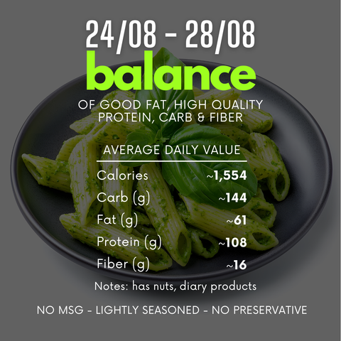  (B) 5-NGÀY CÂN BẰNG 24/08-28/08 (5-day balance menu) 