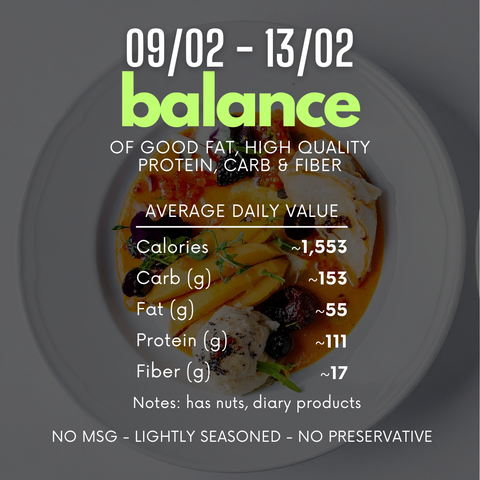  1-TUẦN CÂN BẰNG 09/02-13/02 (1-week balance menu) 